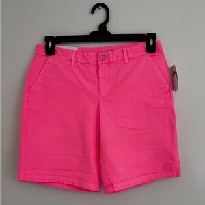 GAP Hot Pink Women's Boyfriend Roll-up Bermuda Shorts